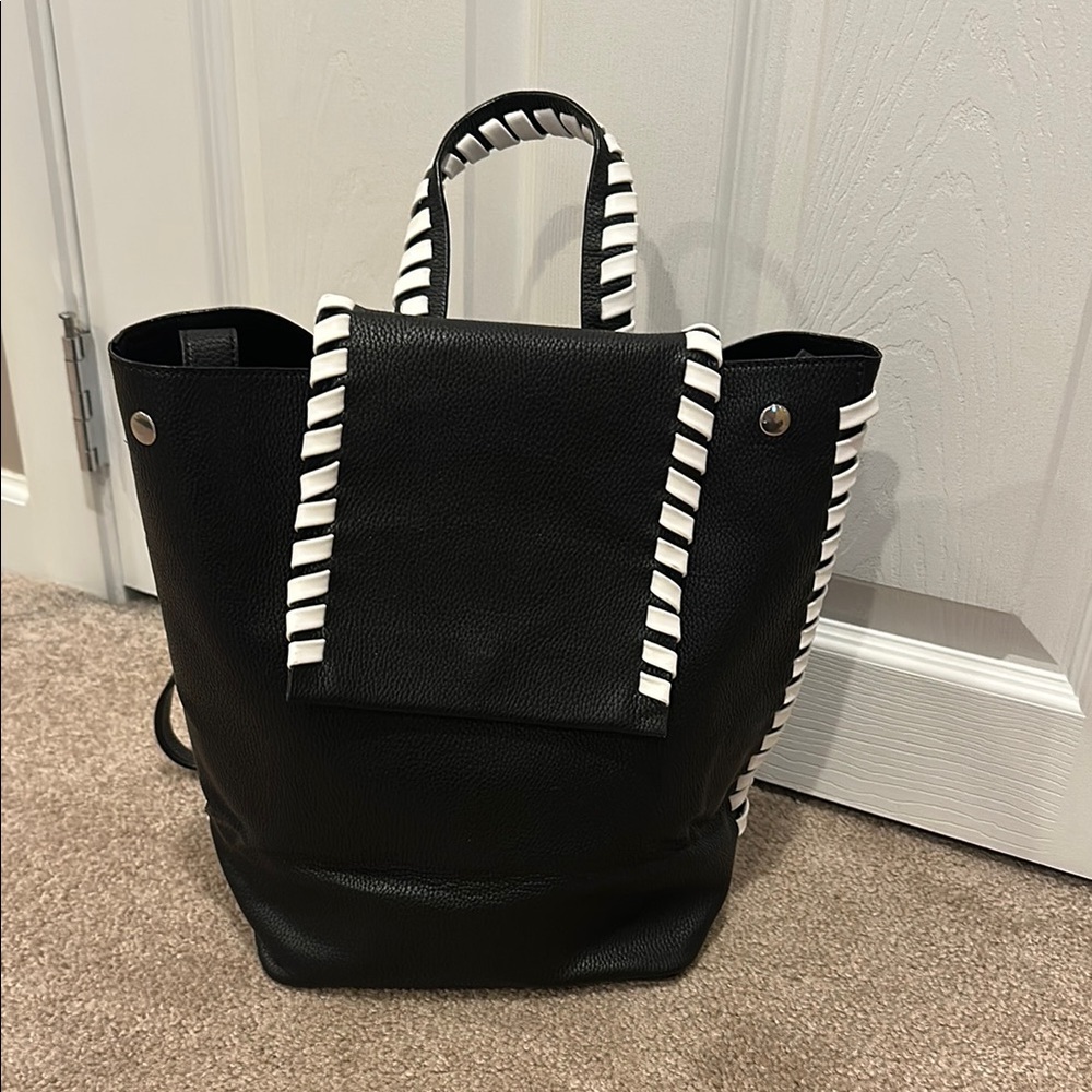 Black and White French Connection backpack